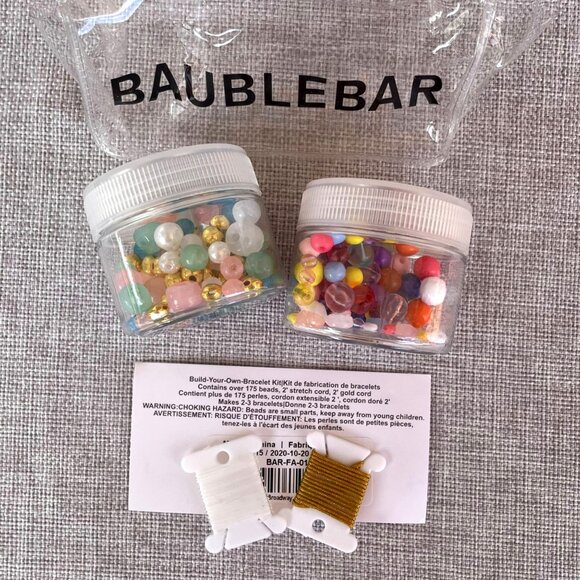 BaubleBar Build Your Own Bracelet Kit Over 175 Colorful Beads for 2-3 Bracelets - Picture 2 of 4